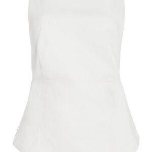 Elegant White Sleeveless Tie Top